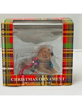 Sandicast Christmas Ornament Golden Retriever Dog XSO12917 Hand Painted